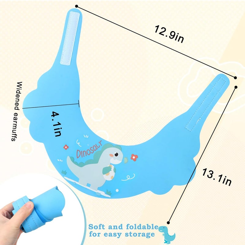LADES Baby Shower Caps Shield - Adjustable Kids Bath Visor Hat Shampoo Washing Hair Protection Soft Cartoon for Toddler (Blue) - Image 4